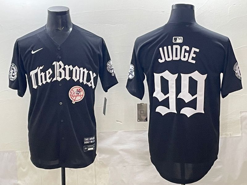 Men 2025 New York Yankees #99 Judge Black Five generations Joint Name Nike MLB Jersey style 40